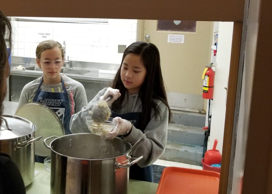 After a week of snow days, Tappan students wake up early to serve others